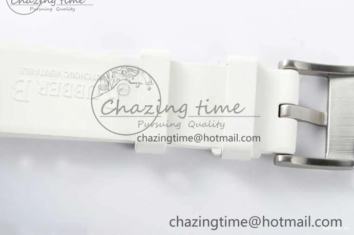 1223 FashionForward Daytona White Ceramic 5GF Best Edition White Black Dial on White Rubber Strap A 2329